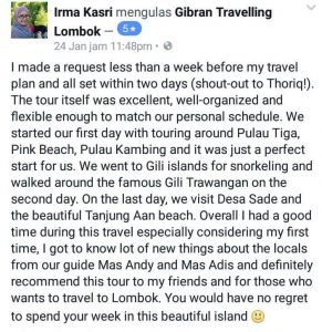 paket travel ke lombok online